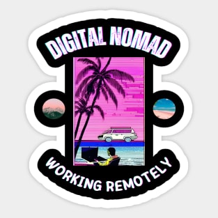 Digital Nomad At Work Sticker